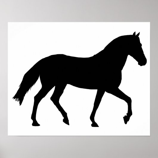 Silhouette Pony Horse Einfache Schatten Poster (Vorne)