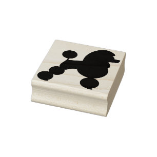 Silhouette poodle art Briefmarke Gummistempel
