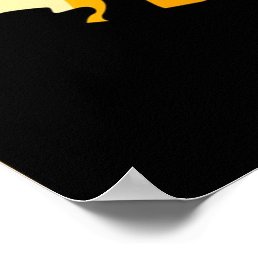 Silhouette-Poster für Surfer Poster (Ecke)