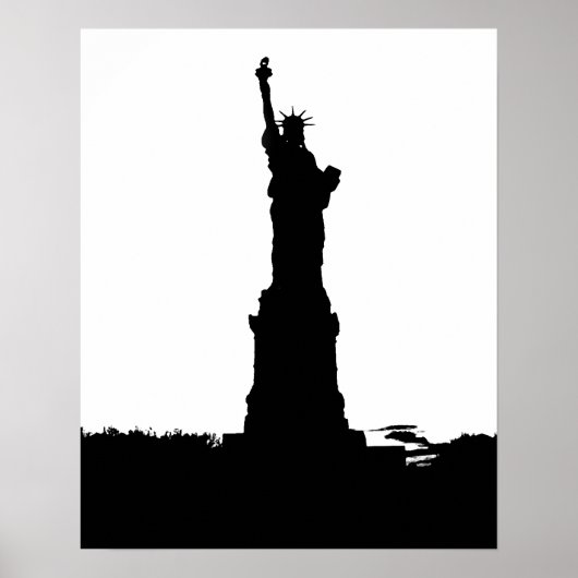 Silhouette-Poster-Statue Poster (Vorne)