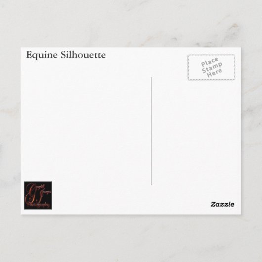 Silhouette Postkarte (Rückseite)