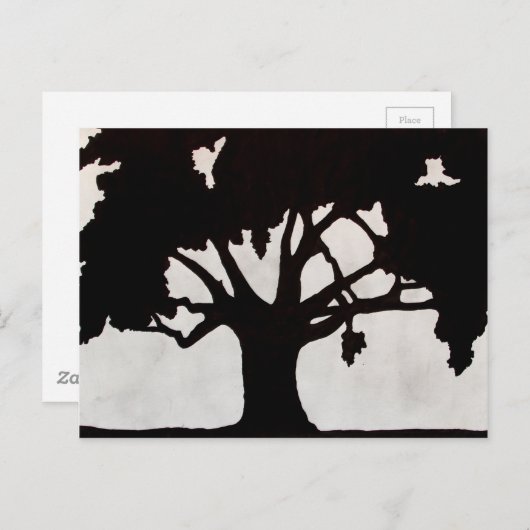 Silhouette Postkarte (Vorne/Hinten)