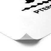 Silhouette Pterodactyl Dinosaur Poster (Ecke)