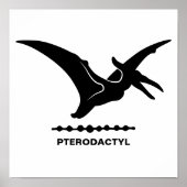 Silhouette Pterodactyl Dinosaur Poster (Vorne)
