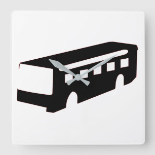 Silhouette Quadratische Wanduhr