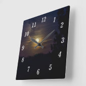 Silhouette Quadratische Wanduhr (Winkel)