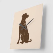 Silhouette Quadratische Wanduhr (Winkel)