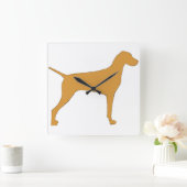 Silhouette Quadratische Wanduhr (Zuhause)