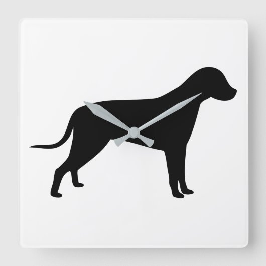 Silhouette Quadratische Wanduhr (Vorderseite)