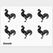 Silhouette Quadratischer Aufkleber (Blatt)