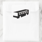 Silhouette Quadratischer Aufkleber (Tasche)