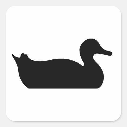 Silhouette Quadratischer Aufkleber (Vorderseite)