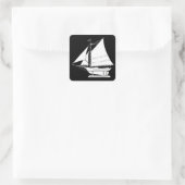 Silhouette Quadratischer Aufkleber (Tasche)