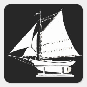 Silhouette Quadratischer Aufkleber