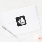 Silhouette Quadratischer Aufkleber (Umschlag)
