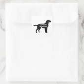Silhouette Quadratischer Aufkleber (Tasche)