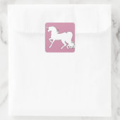 Silhouette Quadratischer Aufkleber (Tasche)