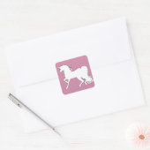 Silhouette Quadratischer Aufkleber (Umschlag)