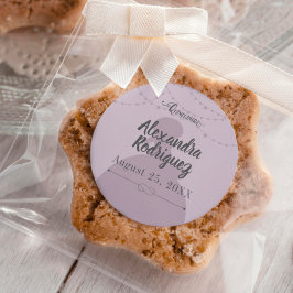 Silhouette Quinceanera aus Zuckerkulpturen und Sta Runder Aufkleber