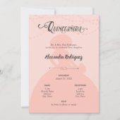 Silhouette Quinceanera Einladung (Vorderseite)