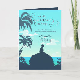 Silhouette Quinceanera Einladung