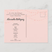 Silhouette Quinceanera Einladungspostkarte (Rückseite)