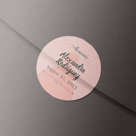 Silhouette Quinceanera Runder Aufkleber