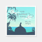 Silhouette Quinceanera Serviette (Vorderseite)