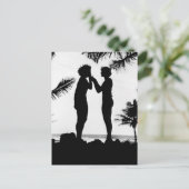 Silhouette rauchen, 1940er postkarte (Stehend Vorderseite)