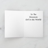 Silhouette Red Riding Hood Wolf Woods Geburtstag Karte (Innenseite)