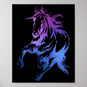 Silhouette Reiten G Poster