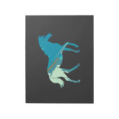 Silhouette Reiten Notizblock (Rotiert)