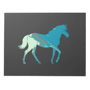 Silhouette Reiten Notizblock
