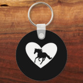 Silhouette Reiten Schlüsselanhänger (Vorderseite)