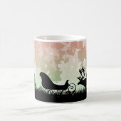 Silhouette Rentier und Sleigh Kaffeetasse (Mittel)