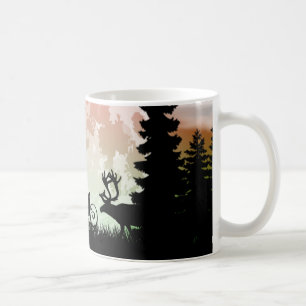 Silhouette Rentier und Sleigh Kaffeetasse