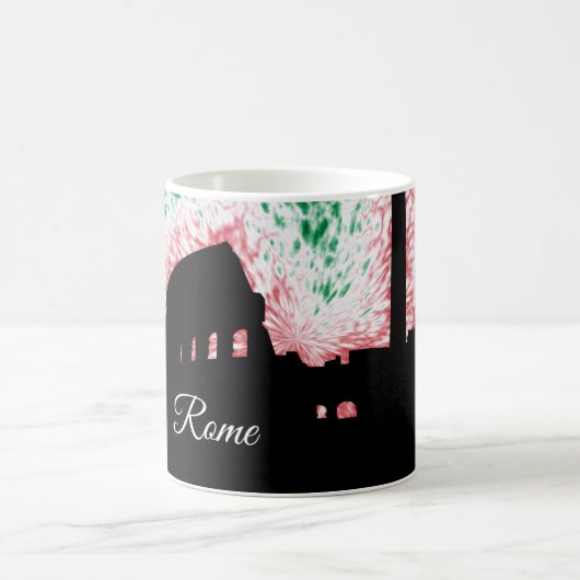 Silhouette Roms Italien Kaffeetasse (Mittel)