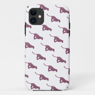 Silhouette Rosa und Schwarzer Leopard Case-Mate iPhone Hülle