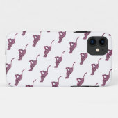 Silhouette Rosa und Schwarzer Leopard Case-Mate iPhone Hülle (Rückseite (Horizontal))