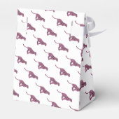 Silhouette Rosa und Schwarzer Leopard Geschenkschachtel (Rückseite)