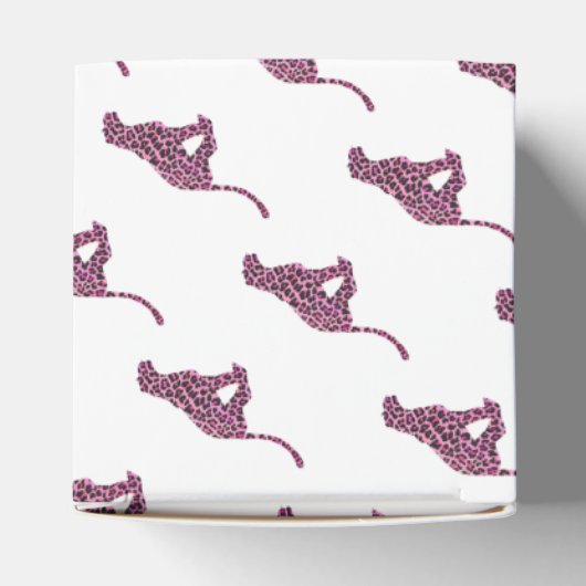 Silhouette Rosa und Schwarzer Leopard Geschenkschachtel (Oben)