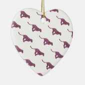 Silhouette Rosa und Schwarzer Leopard Keramikornament (Rechts)