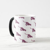 Silhouette Rosa und Schwarzer Leopard Verwandlungstasse (Vorderseite Links)