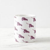 Silhouette Rosa und Schwarzer Leopard Verwandlungstasse (Mittel)