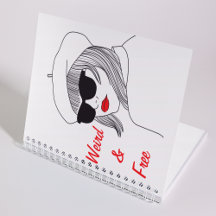 Silhouette Rot & Weiß Zitat von Frauen