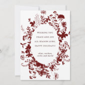 Silhouette Rote Wildblume Weihnachten Foto (Rückseite)