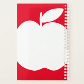 Silhouette Roter Apfel bester Kindergartenlehrer Planer (Rückseite)