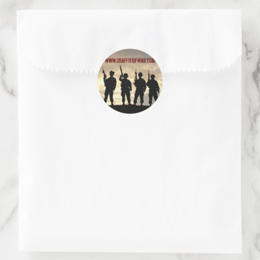 Silhouette Round Stickers (Tasche)