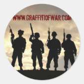 Silhouette Round Stickers (Vorderseite)