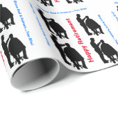 Silhouette-Rückkaufpapier Geschenkpapier (Rolleneckpunkt)